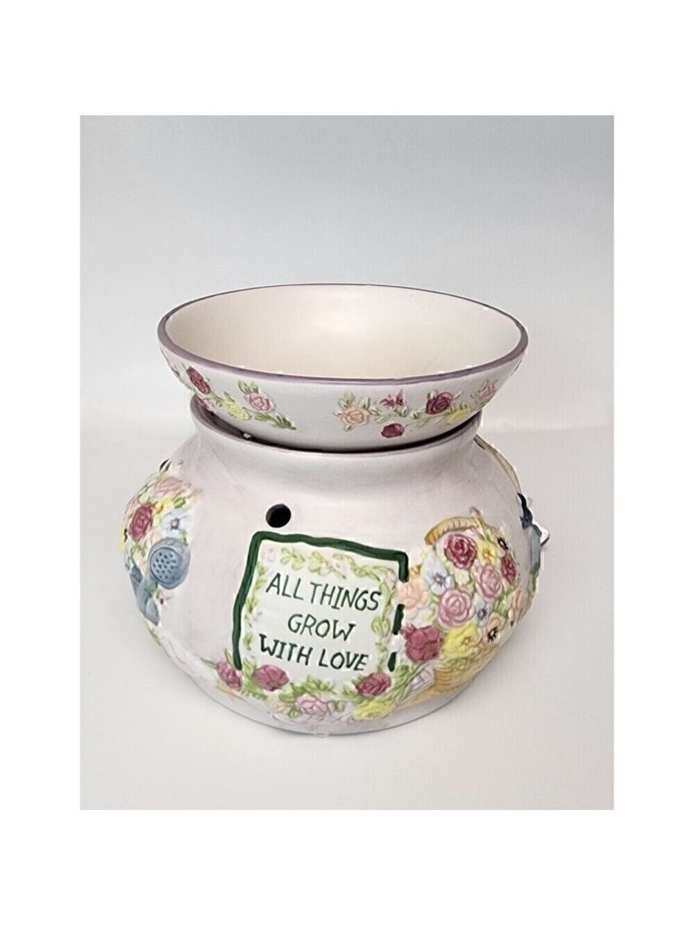 Rare Laurie Korsgaden Watercolors Wax Melt Warmer Farmhouse Cottage Core French
